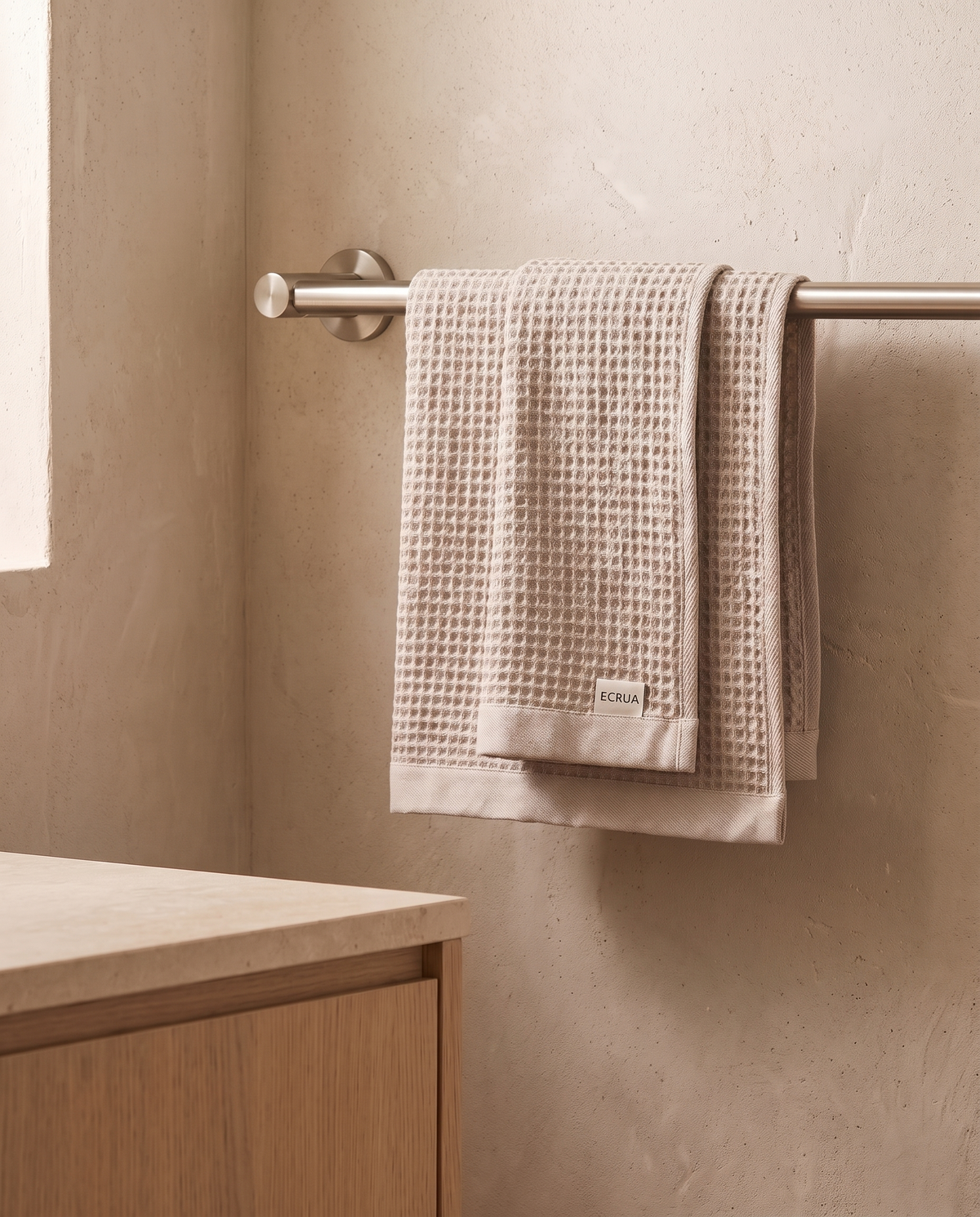 Plush Waffle Bath Towels