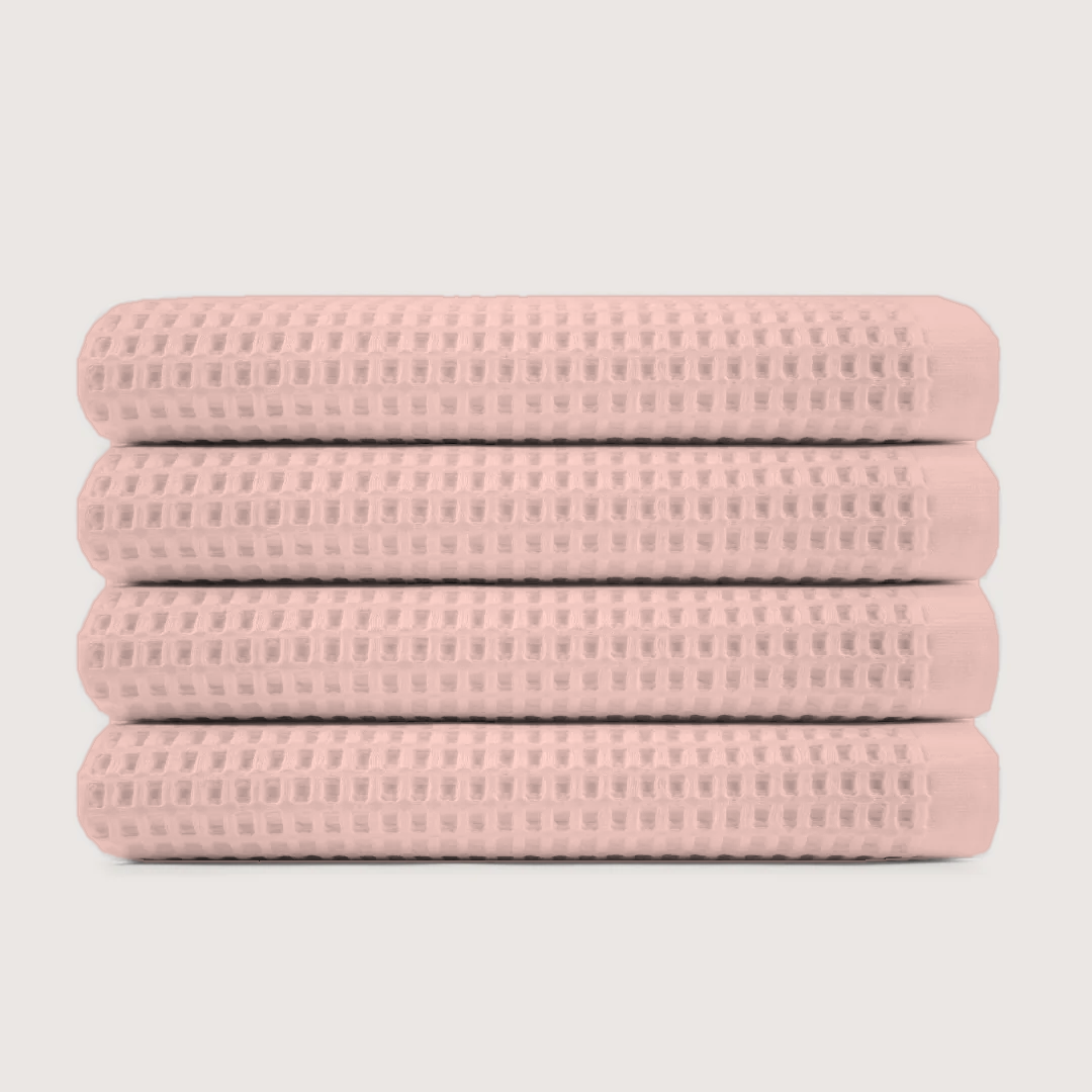 Plush Waffle Bath Towels