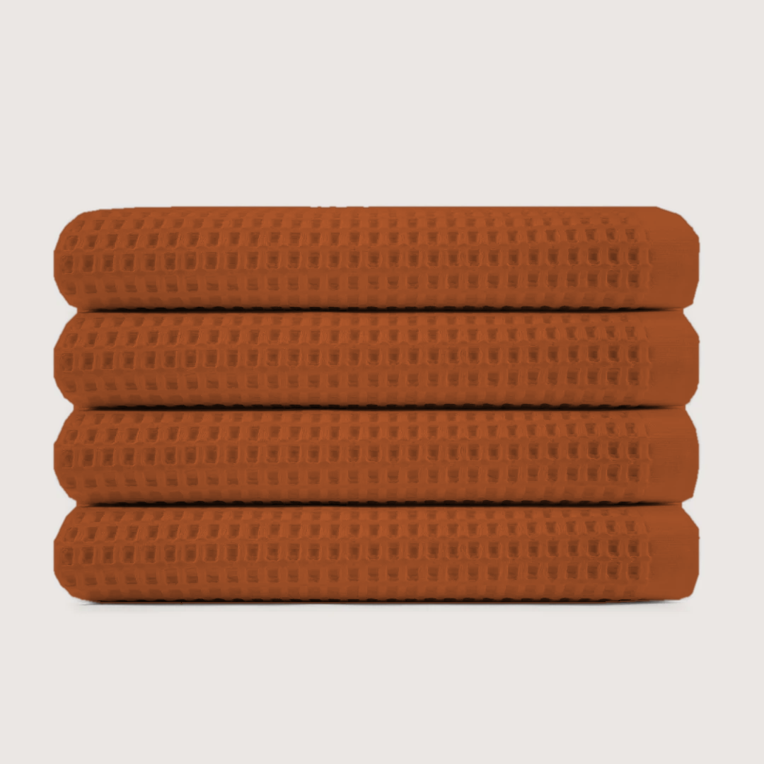 Plush Waffle Bath Towels