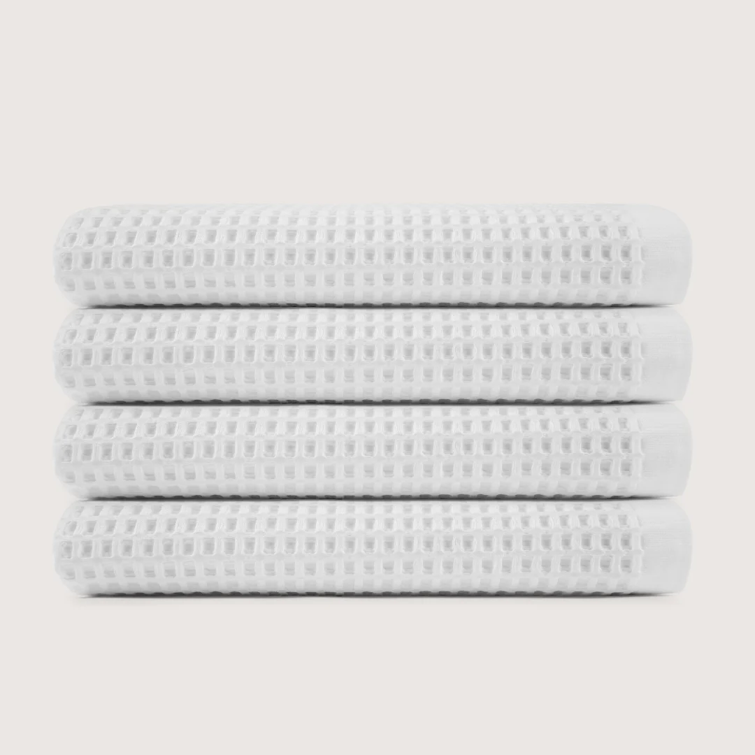 Plush Waffle Bath Towels
