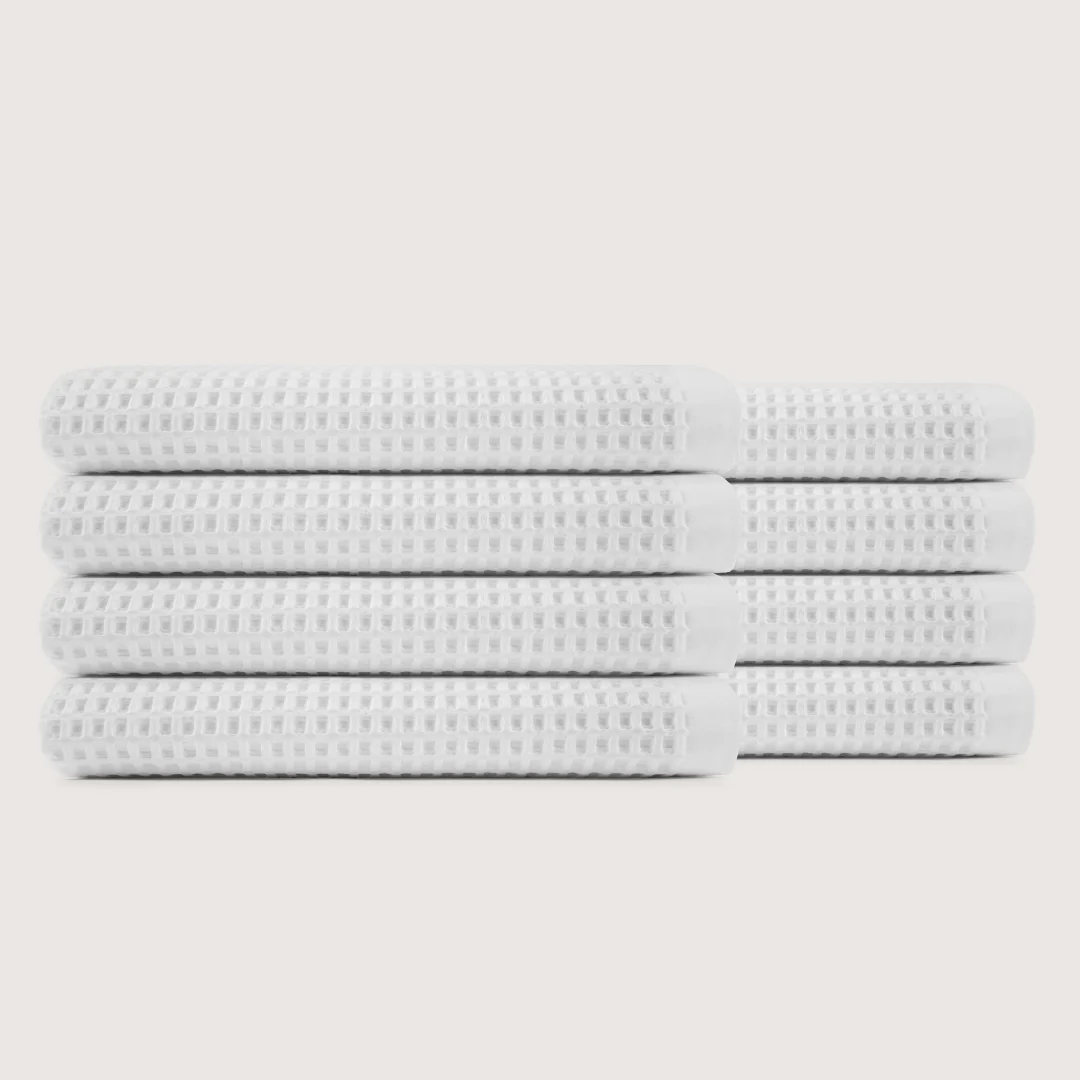 Plush Waffle Bath Towels